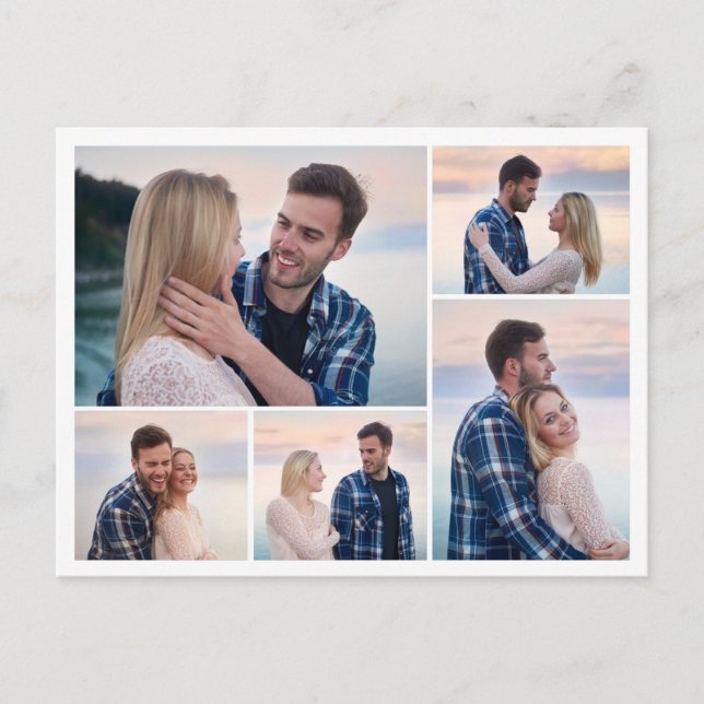 Cartão Postal Crie sua própria colagem de fotos (Frente)