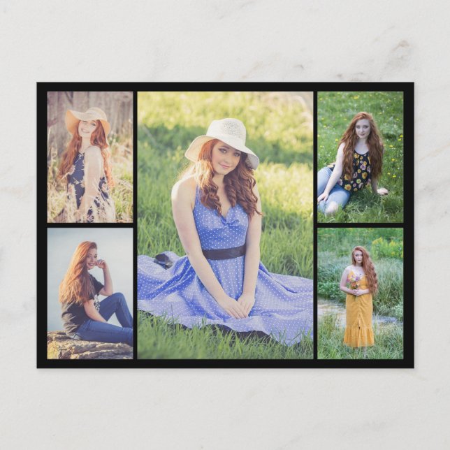 Cartão Postal Crie sua própria colagem de fotos (Frente)