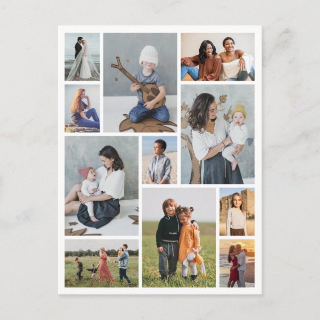 Cartão Postal Crie sua própria colagem de fotos 11 (Frente)