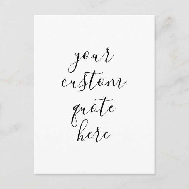 Cartão Postal Crie sua própria cotação (Frente)