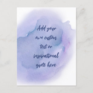 Cartão Postal Crie sua própria cotação móvel de aquarela