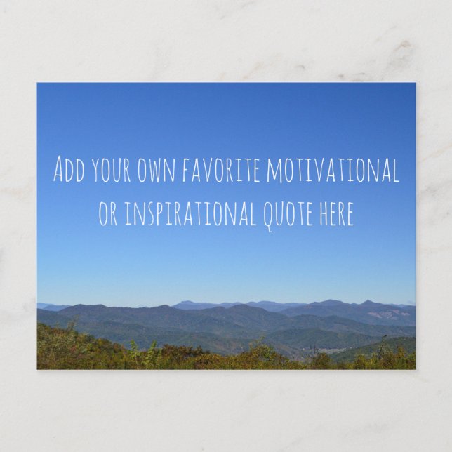 Cartão Postal Crie sua própria mensagem Cenário Horizonte Montan (Frente)