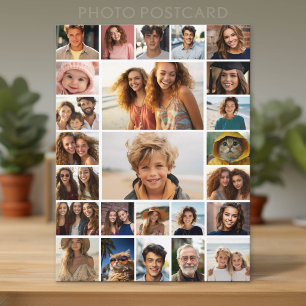 Cartão Postal Crie uma Colagem de Fotos Personalizada - 25 Fotos