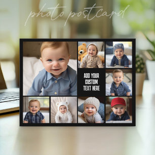 Cartão Postal Crie uma colagem de fotos personalizada com 8 foto