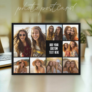 Cartão Postal Crie uma colagem de fotos personalizada com 8 foto