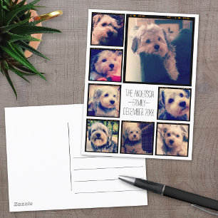 Cartão Postal Crie uma colagem de fotos personalizada com 8 foto