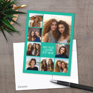 Cartão Postal Crie uma colagem de fotos personalizada com 8 foto