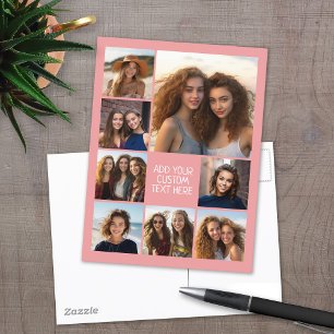 Cartão Postal Crie uma colagem de fotos personalizada com 8 foto