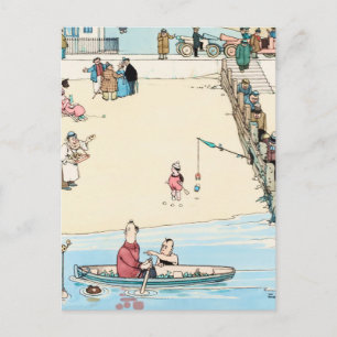 Cartão Postal "Crime à beira-mar" por W Heath Robinson