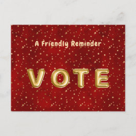 Cartão Postal Crimson Nightfall Gold Star Illustration