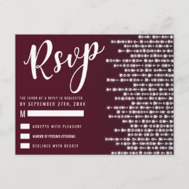 Cartão Postal Crimson Red Hanging Diamond Lights RSVP