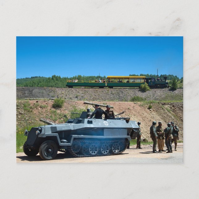 Cartão Postal Cripple Creek Narrow Gage e Tanque Alemão (Frente)