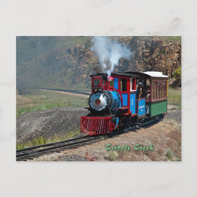 Cartão Postal Cripple Creek & Victor Narrow Gage Railroad 2 (Frente)