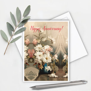 Cartão Postal Crisântemos, aniversário