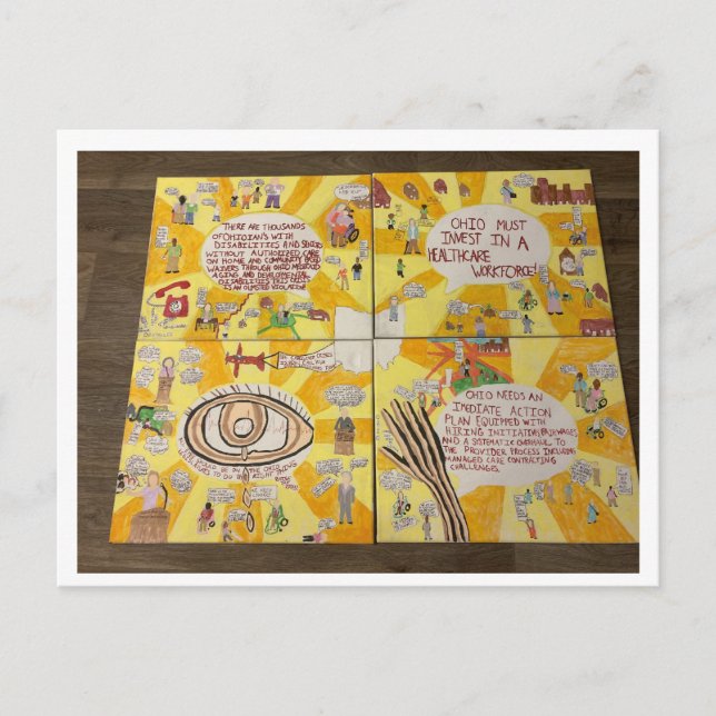 Cartão Postal Crise de Cuidadores de Ohio (Frente)