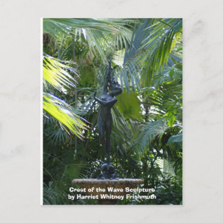 Cartão Postal Crista da escultura da onda