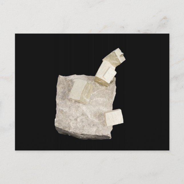 Cartão Postal Cristais da pirite no xisto (Frente)