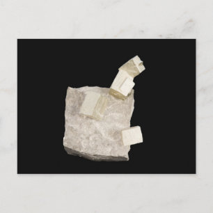 Cartão Postal Cristais da pirite no xisto