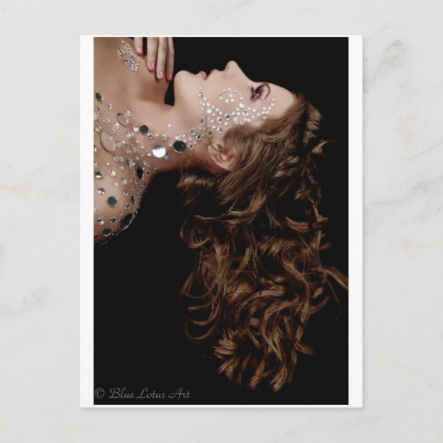 Cartão Postal cristais e cabelos (Frente)
