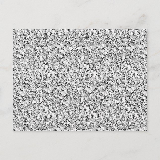 Cartão Postal Cristal Druzy - cor de ouro branco (Frente)