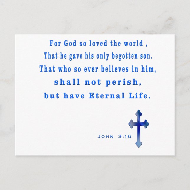 Cartão Postal cristão (Frente)