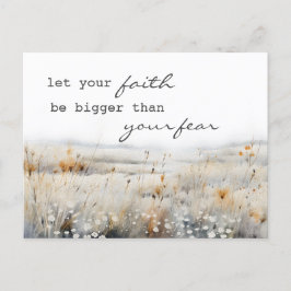 Cartão Postal Cristão de Bíblia e citação Inspiracional do Salm 