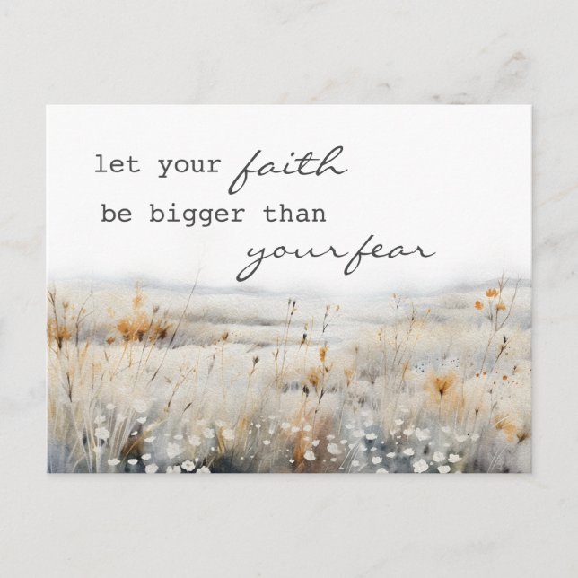 Cartão Postal Cristão de Bíblia e citação Inspiracional do Salm  (Frente)