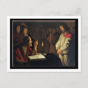 Cartão Postal Cristo Antes de Caiaphas (óleo na canvas)