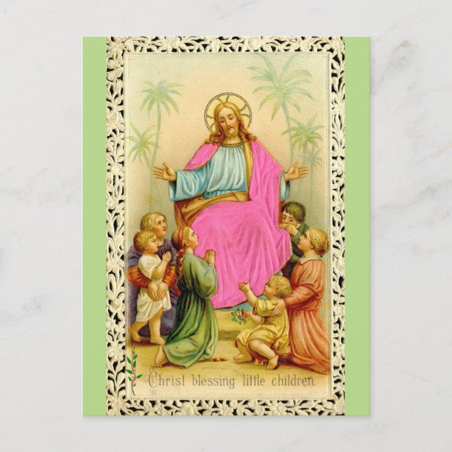 Cartão postal cristo BLESSING (Frente)