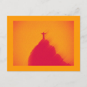 Cartão Postal Cristo cor-de-laranja quente, Rio de Janeiro
