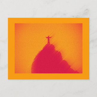Cartão Postal Cristo cor-de-laranja quente, Rio de Janeiro