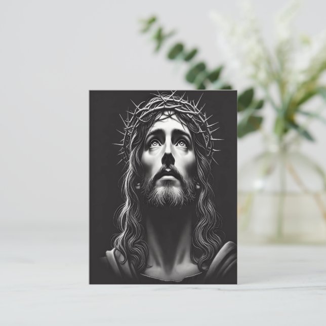 Cartão Postal Cristo Coroa da Glória dos Cornos (Em pé/Frente)