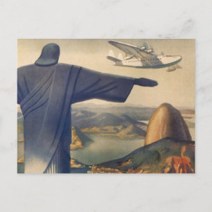 Cartão Postal Cristo da estátua do Redeemer, Rio de Janeiro, Br