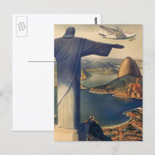 Cartão Postal Cristo da estátua do Redeemer, Rio de Janeiro, Bra