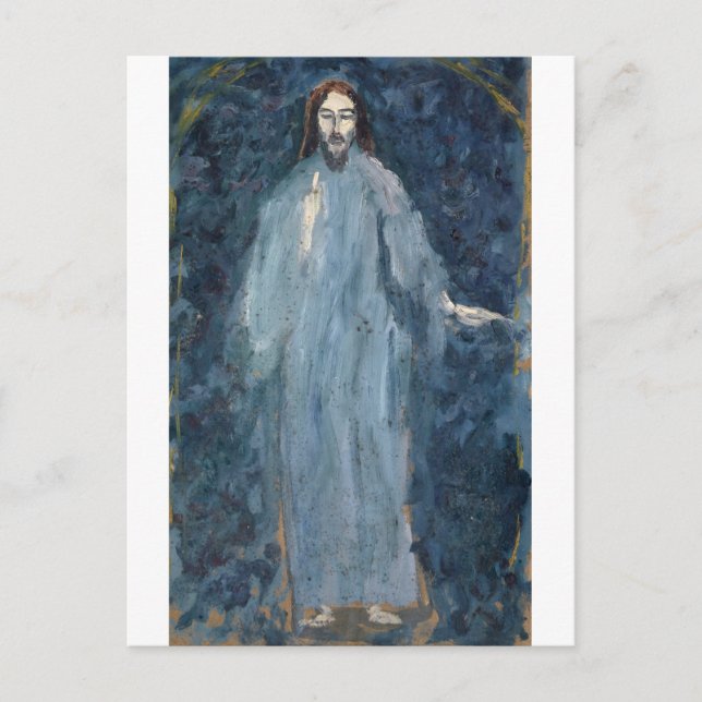 Cartão Postal Cristo de bênção de Ernst Schiess (Frente)