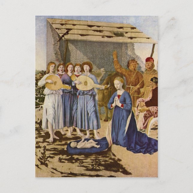 Cartão Postal Cristo de veneração de músicos por Geburt Christi (Frente)