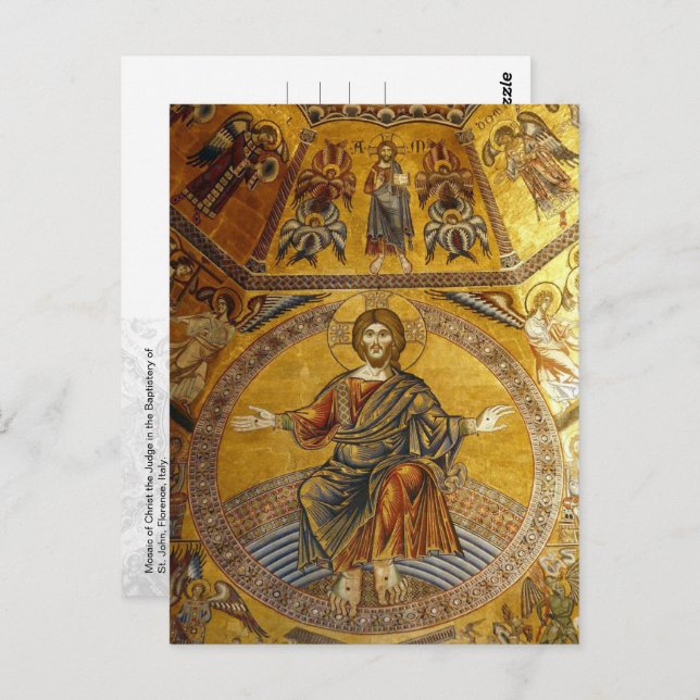 Cartão Postal Cristo do juiz Florença, Itália - (Frente/Verso)