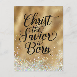 Cartão Postal Cristo do Salvador é Natal Cristão nascer