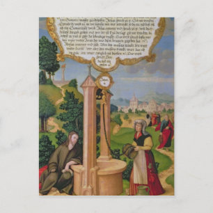 Cartão Postal Cristo e a mulher da Samaria no poço de Jacob