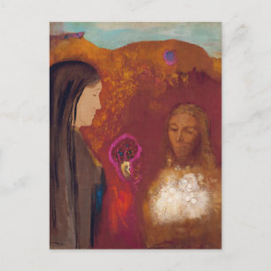 Cartão Postal Cristo e a Mulher Samaritana por Odilon Redon    
