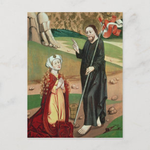 Cartão Postal Cristo é exibido a Mary Magdalene
