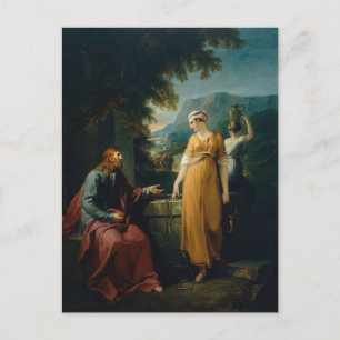 Cartão Postal Cristo e Mulher de Samaria, William Hamilton