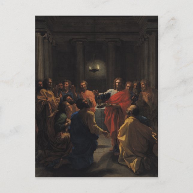 Cartão Postal Cristo Instituindo o Eucarista (Frente)