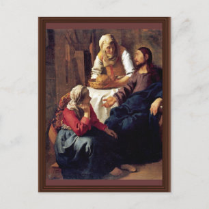 Cartão Postal Cristo na Casa de Marta e Maria, de Vermeer