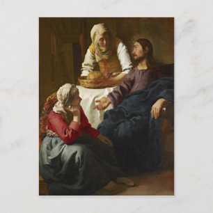 Cartão Postal Cristo na Casa de Martha e Mary (Vermeer)