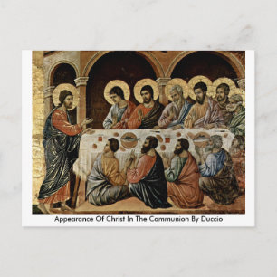Cartão Postal Cristo Na Comunidade Por Duccio