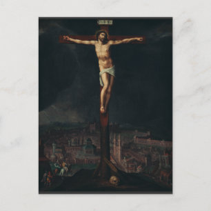 Cartão Postal Cristo na Cruz por Gillis Mostaer