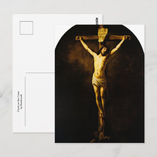 Cartão Postal Cristo na Cruz por Rembrandt