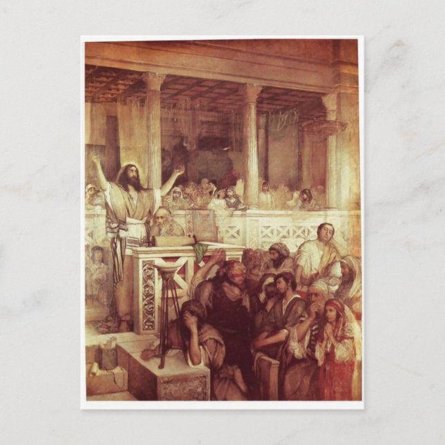 Cartão Postal Cristo pregando em Capernaum c. 1878-79 (Frente)