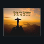 Cartão Postal Cristo Redentor Brasil<br><div class="desc">Cristo Redentor é uma estátua colossal de Jesus Cristo no topo do Monte Corcovado no Rio de Janeiro, Brasil.</div>